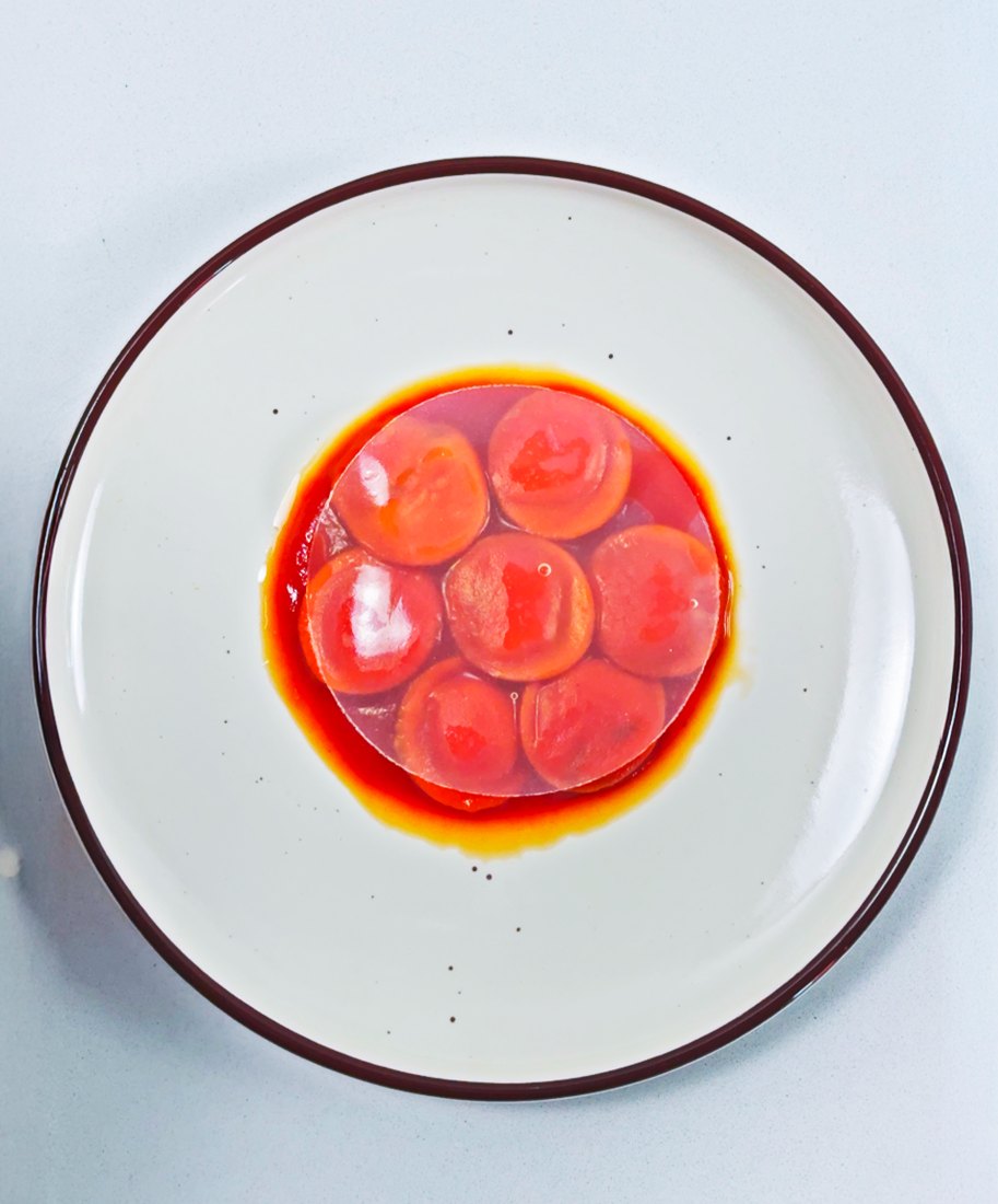 Dish photographed from above — let-A